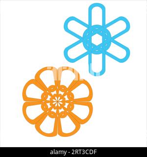 framework infographic with blending joined circle shape illustrations Vector. pattern with circles. geometrical pattern. Stock Vector