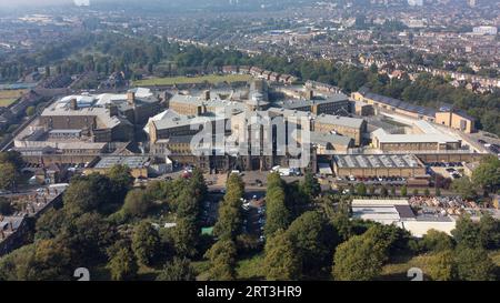 A general view of HMP Wandsworth Prison from above. Terror suspect Daniel Abed Khalife has been on the run.   Image shot on 7th September 2023.  © Bel Stock Photo