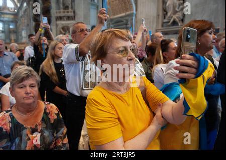 Vatican, Vatican. 10th Sep, 2023. Italy, Rome, Vatican, 2023/9/10.His Beatitude Sviatoslav Shevchuk, Major Archbishop of Kyiv-Halyć celebrates Mass on the occasion of the Synod of the Ukrainian Greek Catholic Church in St Peter's Basilica at the Vaticann. Photograph by ALESSIA GIULIANI /Catholic Press Photo Credit: Independent Photo Agency/Alamy Live News Stock Photo