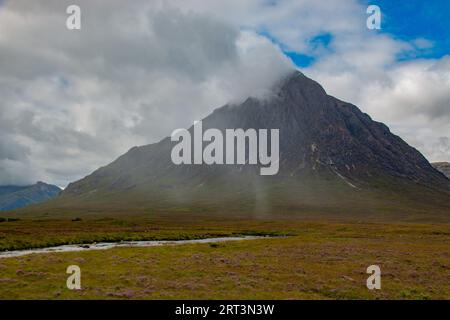 The isolated and eerie Glen Etive, Glencoe, filming location for James Bond Skyfall. Stock Photo