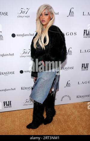 September 8, 2023, New York, New York, USA: Jordyn Woods and Jodie Woods  attend The Daily Front Row 10th Annual Fashion Media Awards at the Rainbow  Room in New York. (Credit Image: ©