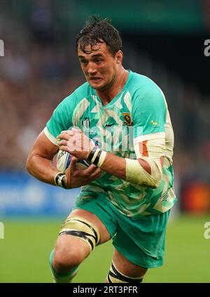 South Africa's Franco Mostert during the 2023 Rugby World Cup Pool B match at the Stade de Marseille, France. Picture date: Sunday September 10, 2023. Stock Photo