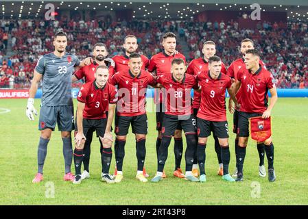 The Uruguayan national football team poses for a photo during the  International Friendly match between Hungary and Uruguay at Puskas Arena in  Budapest, Hungary on November 15, 2019 (Photo by Andrew SURMA /