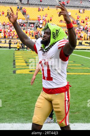 Pittsburgh Steelers wide receiver Brandon Johnson (89) leaves the field ...