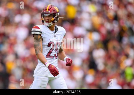 Washington Commanders cornerback Benjamin St-Juste (25) against the Denver  Broncos of an NFL football game Sunday September 17, 2023, in Denver. (AP  Photo/Bart Young Stock Photo - Alamy