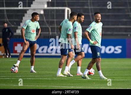 Lima -Peru, September 10, 2023, Brazilian football team player Neymar Jr, trains with other Brazil players, for the match against the Peru national team Credit: Andre Paes/Alamy Live News Stock Photo