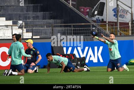 Lima -Peru, September 10, 2023, Brazilian football team player Neymar Jr, trains with other Brazil players, for the match against the Peru national team Credit: Andre Paes/Alamy Live News Stock Photo