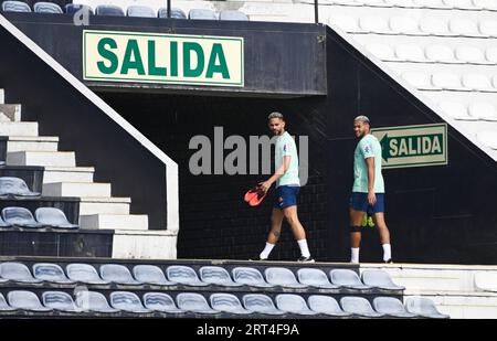 Lima -Peru, September 10, 2023, Brazilian football team player Neymar Jr, trains with other Brazil players, for the match against the Peru national team Credit: Andre Paes/Alamy Live News Stock Photo