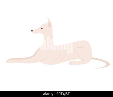Golden Retriever Puppy Dog Laying Vector Drawing Illustration Cartoon ...
