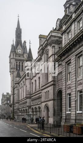 view of the Aberdeen Town House on Castle Street in Aberdeen Scotland Stock Photo