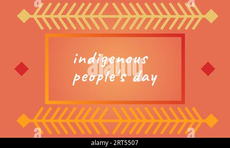 Indigenous people day background celebration vector. Holiday concept. Suitable for banner, web design, digital, poster, decoration, card. USA federal Stock Vector