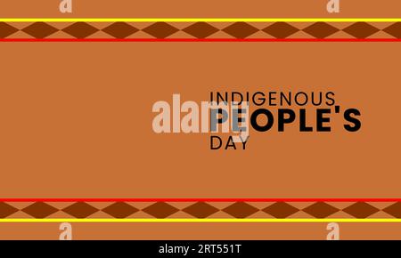 Indigenous peoples day template celebration vector. Culture concept. Suitable for banner, poster, wallpaper, decoration, greeting, digital Stock Vector