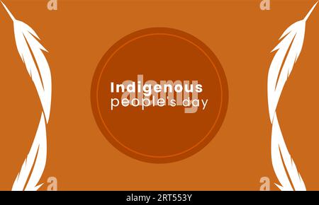 Vector template celebration background of indigenous peoples day. Suitable for banner, greeting, sign, symbol, card, decoration, digital Stock Vector