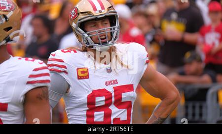 Pittsburgh, USA. 10th Sep, 2023. SEPT 10, 2023: George Kittle #85 during  the Pittsburgh Steelers vs San Francisco 49ers in Pittsburgh, PA. Jason  Pohuski/CSM/Sipa USA(Credit Image: © Jason Pohuski/Cal Sport Media/Sipa USA)