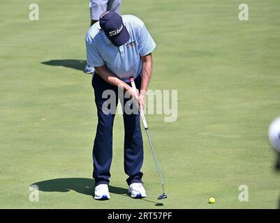 September 10, 2022: Golfer John Daly honor the host city by wearing his St.  Louis Cardinals