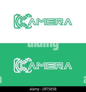 letter c with camera logo design vector illustration template Stock Vector