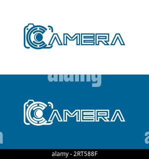 letter c with camera logo design vector illustration template Stock Vector