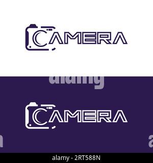 letter c with camera logo design vector illustration template Stock Vector