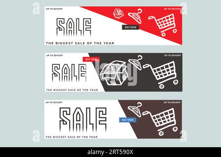 sale banner design mega vector Stock Vector