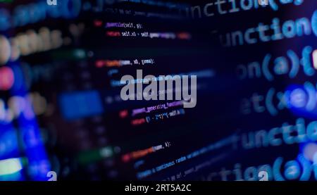 Developer working on web sites codes in office. Stock Photo