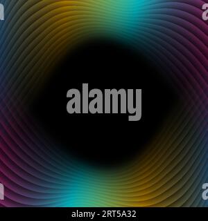 Colorful refracted neon waves. Futuristic vector graphic design with curved lines. Technology wavy background Stock Vector
