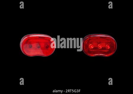 bicycle light isolated on black background Stock Photo
