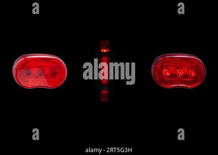 bicycle light isolated on black background Stock Photo