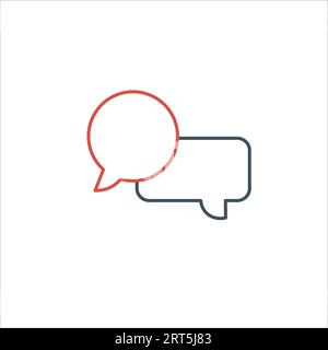 Communication icon, two chat bubbles of information. Chat online sign. Stock vector illustration isolated Stock Vector
