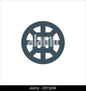 Circle concept logo design, Gothic rosette window pattern, Stock vector illustration isolated Stock Vector