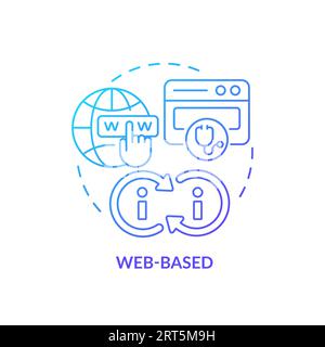 Blue linear gradient icon web-based concept Stock Vector