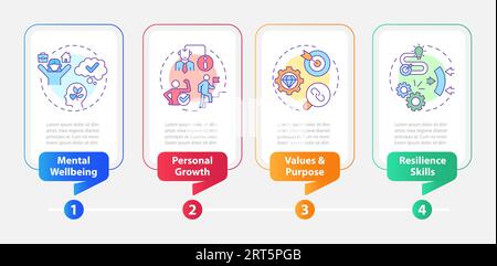 Colorful mindful entrepreneurship layout with line icons Stock Vector