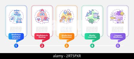 Multicolor mindful entrepreneurship layout with line icons Stock Vector