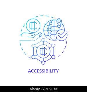 2D accessibility line icon concept Stock Vector