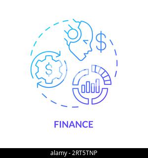 2D gradient finance line icon concept Stock Vector