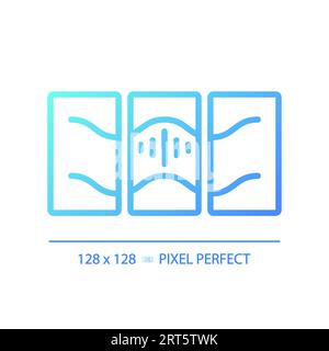 Pixel perfect soundproof gradient thin linear icon Stock Vector