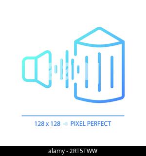 Pixel perfect soundproofing layer gradient thin linear icon Stock Vector