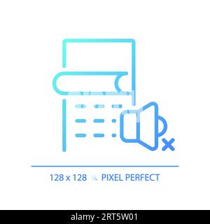 Pixel perfect soundproof wall covering gradient linear icon Stock Vector