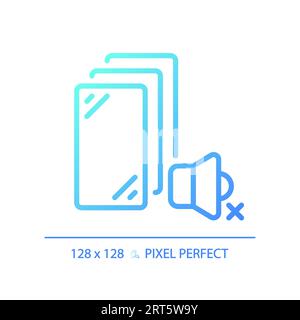 Pixel perfect soundproof fibreglass gradient linear icon Stock Vector