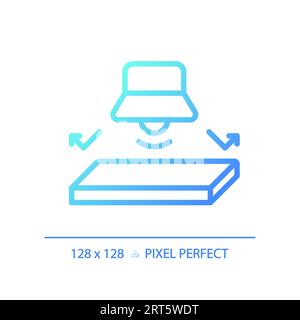 Pixel perfect soundproof flooring gradient thin linear icon Stock Vector