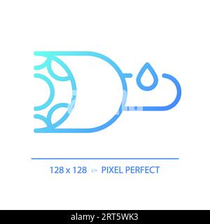 Pixel perfect soundproofing solution gradient linear icon Stock Vector