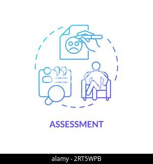 2D assessment gradient line icon concept Stock Vector