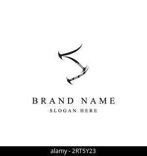 fast letter s logo with arrow, letter s logo template, moving letter s logo Stock Vector