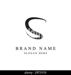 Unique modern geometric creative elegant letter s or ss logo template. Vector icon. Stock Vector
