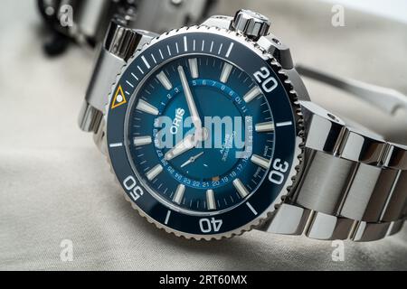 Oris Aquis Great Barrier Reef LE III 01 743 7734 4185 Stock Photo