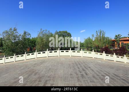 stone bridge in a park Stock Photo