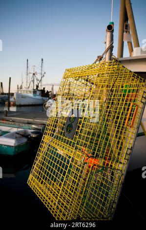 Detail of lobster trap, Casco Bay, Maine. Stock Photo