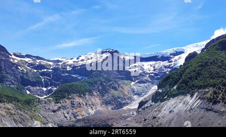 Argentina, Patagonia, Scenic panorama of Tronador peak in Nahuel Huapi national park. Stock Photo