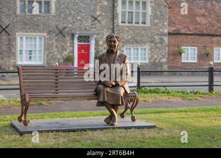 Agatha Christie Statue Stock Photo