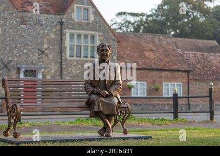 Agatha Christie Statue Stock Photo