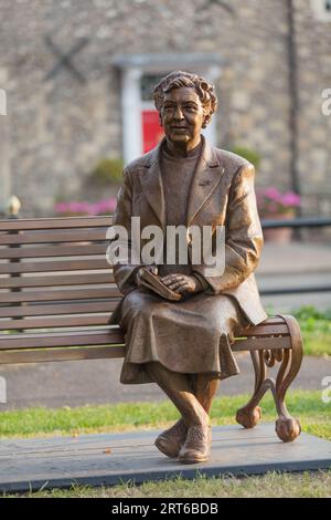 Agatha Christie Statue Stock Photo